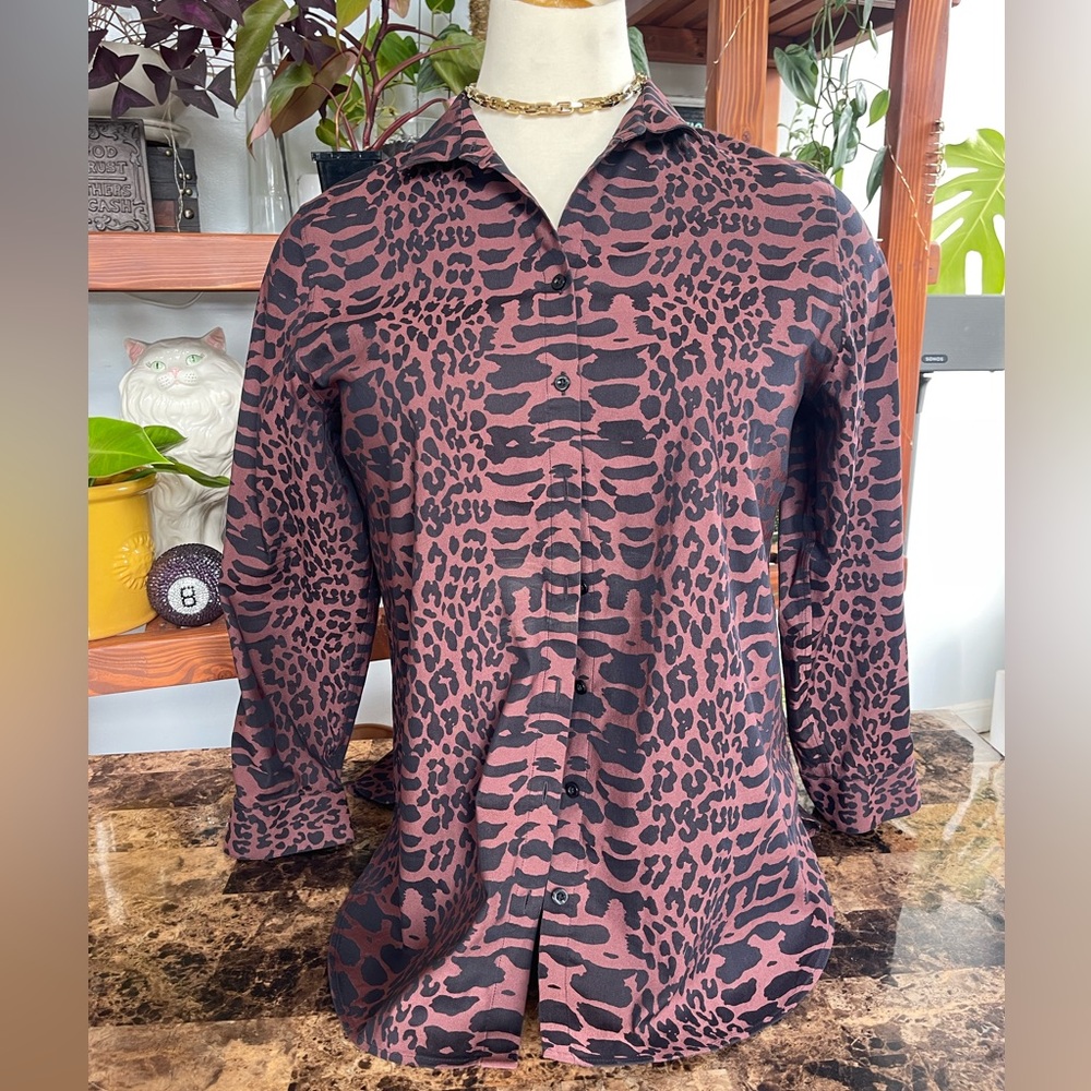 Chicos Animal Print Blouse